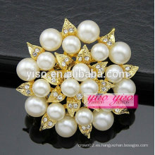 Comercio exterior flor de cristal y perlas mujeres con broche